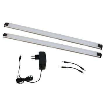 Kraftmeister Weiße LED-Lampenset für 2 Standard Wandschränke