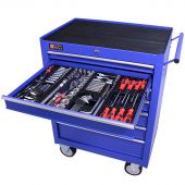 George Tools Werkzeugwagen gefüllt 7 Schubladen 209-teilig blau