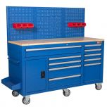 George Tools Werkzeugwagen 62 Zoll 10 Schubladen blau